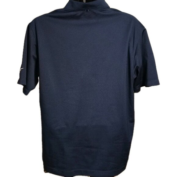 Men's Nike Golf Dri-Fit Short Sleeved 100% Polyester Navy Polo Shirt Large - Picture 5 of 5